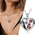 Comprar ahora: 100pcs Halloween Creative Heart Skeleton Necklace