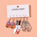 Buy Now: 50sets/150pairs Halloween Pumpkin Knife Skull Earring Set