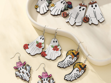 Comprar ahora: 60 Pairs of Cartoon Halloween Pumpkin Earrings