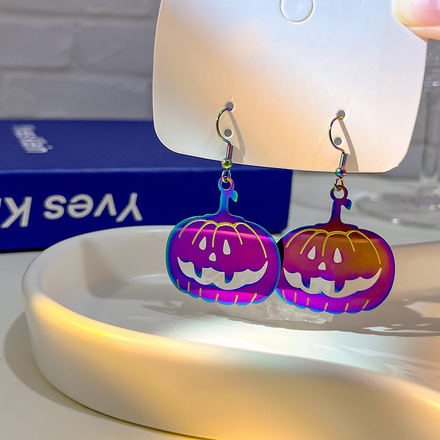 60 pairs of trendy and cool Halloween earrings with colorful grad
