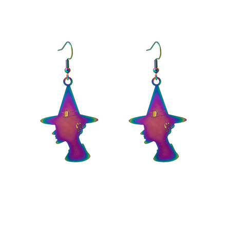 60 pairs of trendy and cool Halloween earrings with colorful grad