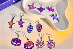 Buy Now: 60 pairs of trendy and cool Halloween earrings with colorful grad