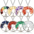 Buy Now: 40XPcs Natural Stone Crystal Tree Of Life Pendant Necklace