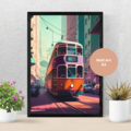  : The Hong Kong themed collection - the traditional tram - A3