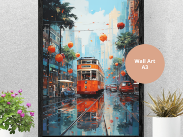  : The Hong Kong themed collection - Tram in the city - A3
