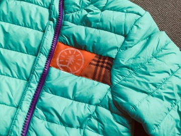 Winter sports: Jade green teen-sized micro puffer jacket