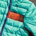 Winter sports: Jade green teen-sized micro puffer jacket