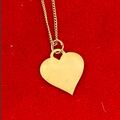 Comprar ahora: 20 pcs-Sterling Silver Vermeil Heart Pendant-18" chain-$4.99ea