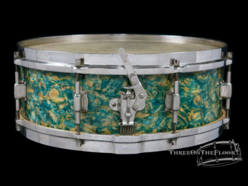 Selling with online payment: 1930s Leedy 'Professional' Model Vintage Snare Drum : Rainbow Pea