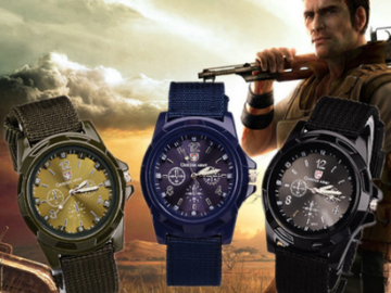 Buy Now: 30 Pcs Fashion Men's Fabric Canvas Strap Quartz Watches