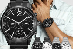 Comprar ahora: 20pcs men's steel band quartz watch luminous watch