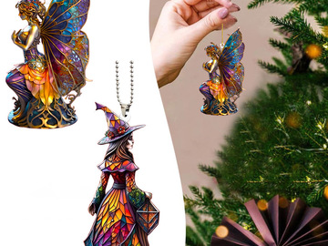 Buy Now: 100 Pcs Halloween Gorgeous Witch Pendant Ornament