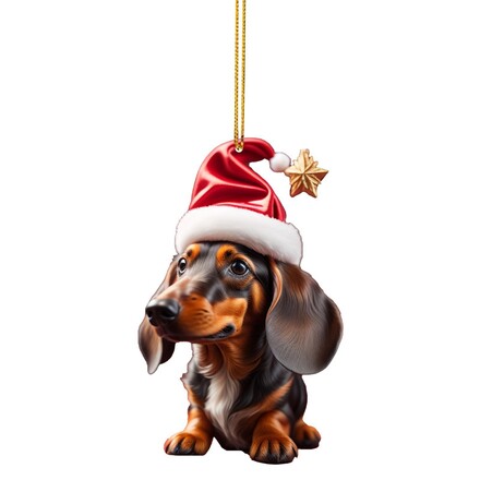 100 Pcs Christmas Funny Puppy Acrylic Ornament Pendant 