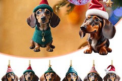 Buy Now: 100 Pcs Christmas Funny Puppy Acrylic Ornament Pendant 