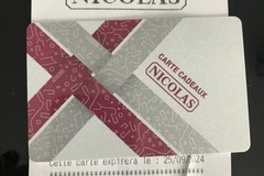 Vente: Carte cadeau NICOLAS (200€)