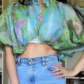 Selling: Floral Cloud Cropped Top