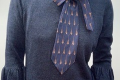 Selling: Art Deco Print Navy Silk Tie