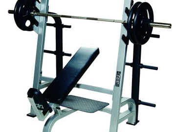 Buy it Now w/ Payment: York Barbell STS Olympic Incline Bench Press w/ Gun Racks