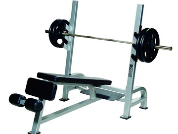Buy it Now w/ Payment: York Barbell STS Olympic Decline Bench Press w/ Gun Racks