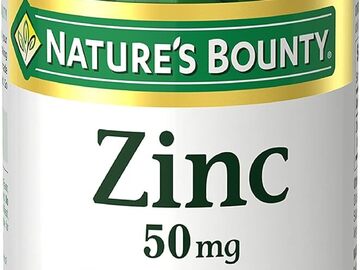 Buy Now: 20 Pcs of Nature's Bounty Zinc, Immune Support, 50 mg, 100 ct ea