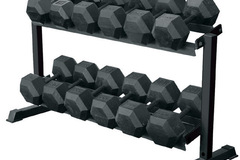 Buy it Now w/ Payment: York Barbell Pro-Hex Dumbbell Rack (2 Tier)