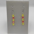 Vente au détail: Boucles d'oreilles en perles de cristal Preciosa orange et jaune