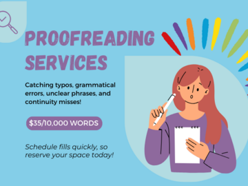 Offering a Service: Proofreading Services