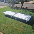 Renting out with online payment: White picnic tables for hire