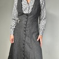 Selling: Vintage Pinstripe Button Down A Line Dress