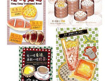  : HK Food Postcard Set (Set of 4, 1pc/design)