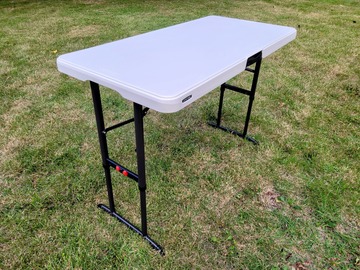 Renting out with online payment: Lifetime 4-Foot Adjustable Height Folding Table (Set of 2)