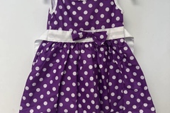 Comprar ahora: NWT Royal Girls Purple Daisy Dot Sleeveless Dress Size 12M 18M 24
