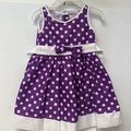 Comprar ahora: NWT Royal Girls Purple Daisy Dot Sleeveless Dress Size 12M 18M 24