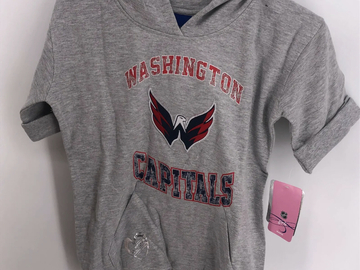 Comprar ahora: NHL Washington Capitals Gray S/S Pullover Hoodie NWT Youth Girls 