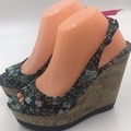 Buy Now: New Material Girl  Womens Wave Multi Floral Print Wedge Sandals 