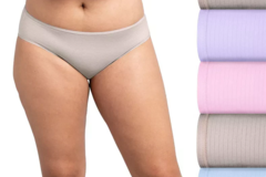 Comprar ahora: Womens Fruit of the Loom Breathable Self stripes Bikini Panties 5