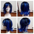Selling with online payment: Short Black wig with blue highlights 