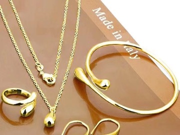 Buy Now: 50sets Bracelet necklace ring oval earrings set