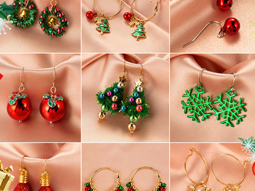 Buy Now: 100pairs Christmas jewelry earrings