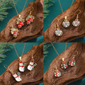 Comprar ahora: 80sets Christmas Snowman Snowflake Bell Necklace Earring Set