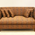 Individual Seller: High End upholstered couch with Cherry Wood Frame