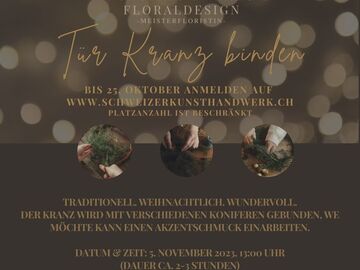 Workshop offering (dates): Tür Kranz binden