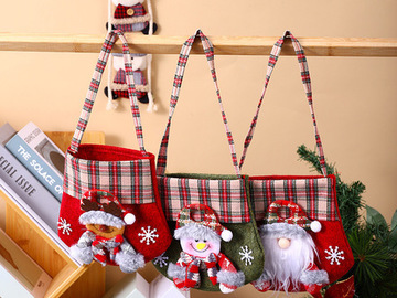 Comprar ahora: 60pcs Cartoon Santa Claus Candy Bag Gift Bag Tote Bag