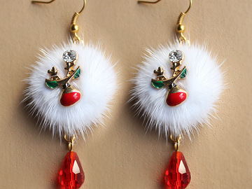Comprar ahora: 30PAIRS Santa Claus Plum Blossom Deer Earrings Ornaments