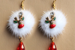 Comprar ahora: 30PAIRS Santa Claus Plum Blossom Deer Earrings Ornaments