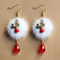 Buy Now: 30PAIRS Santa Claus Plum Blossom Deer Earrings Ornaments