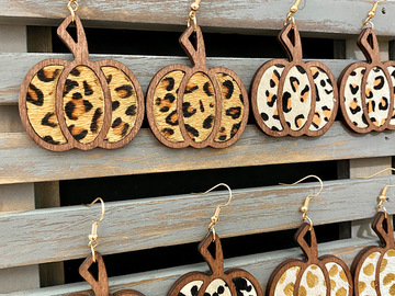 Buy Now: 50PAIRS Halloween Pumpkin Hollow Leather Earrings