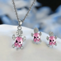 Comprar ahora: 30 Set Shiny Crystal Turtle Animal Earrings Necklace Jewelry Set