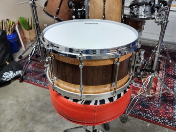 Selling with online payment: 14" x 7" Solid Stave handmade snare drum