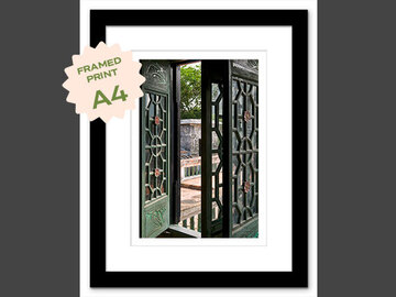  : Ping Shan window A4 framed print